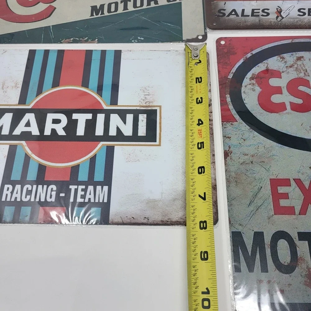 Lot Of 4 Mancave Garage Vintage Gas Oil Stihl Retro Look Metal Signage Signs